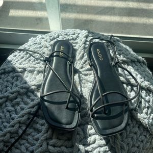 Used aldo wrap up sandals